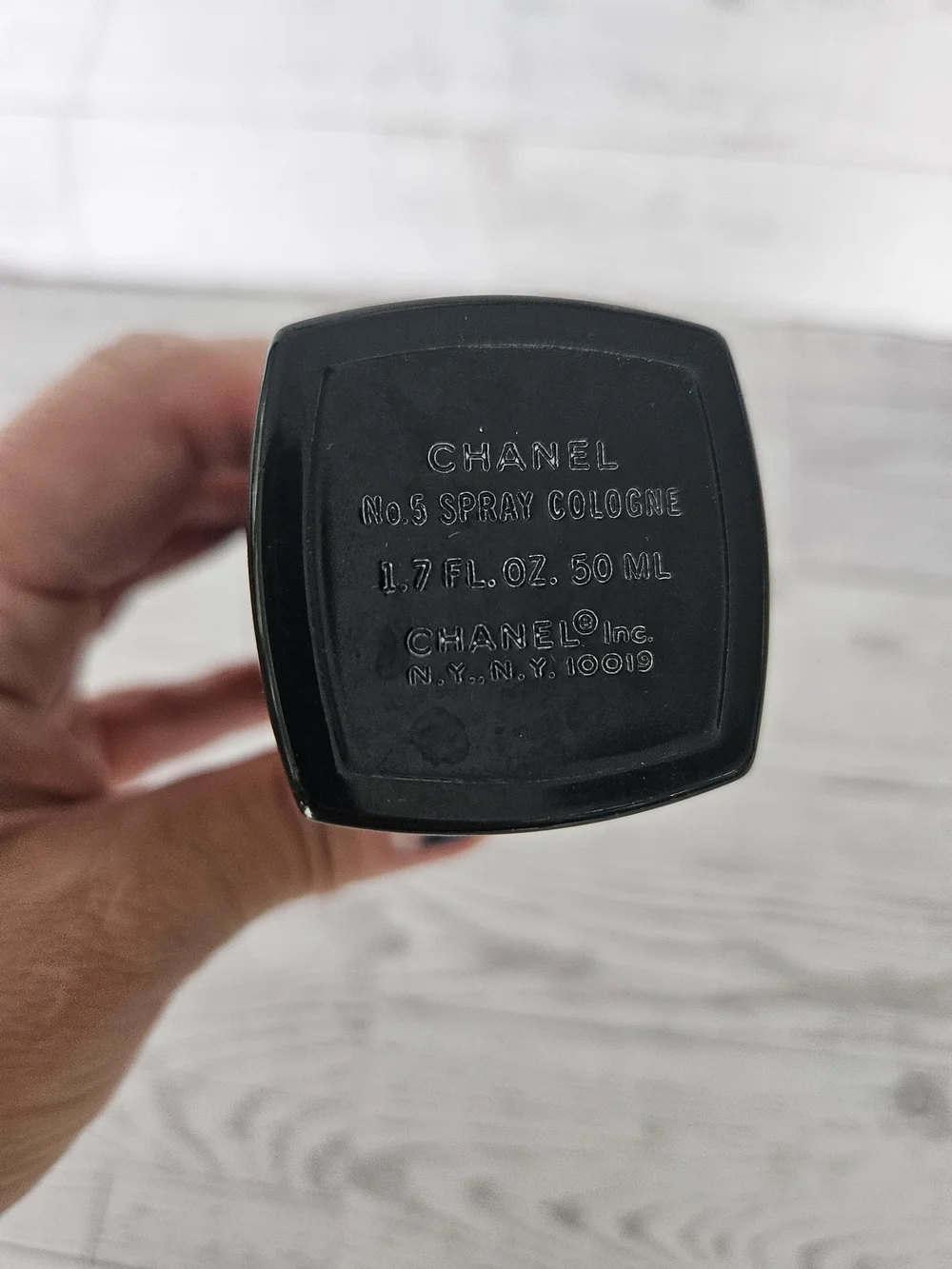 Vintage Chanel No 5 Refillable Purse Spray Case - Black & Gold Empty Bottle Case